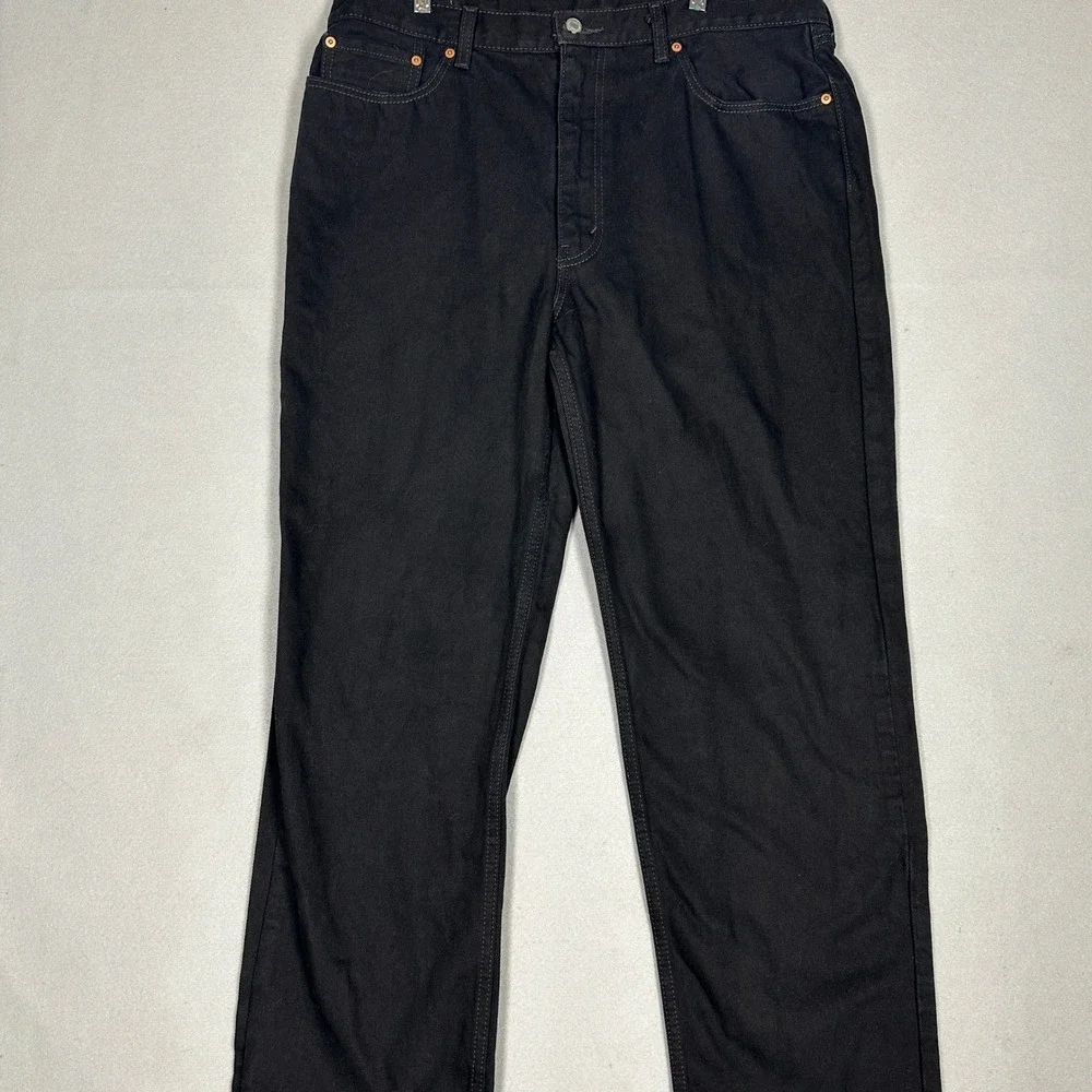 Levis 550 Jeans Mens 40X32 Black Relaxed Fit Tapered Leg Dark Wash Denim Pants